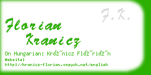 florian kranicz business card